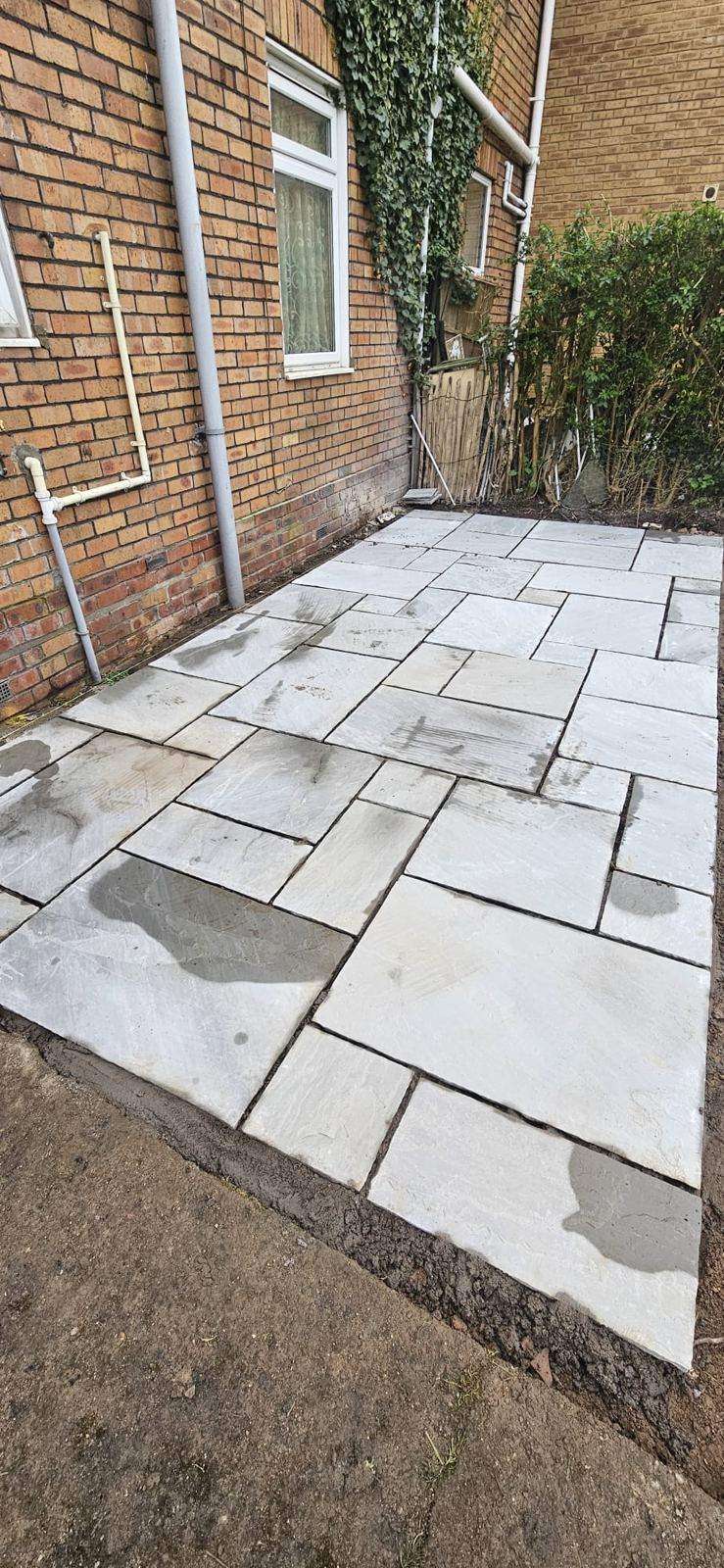 New patio laid in Bristol garden